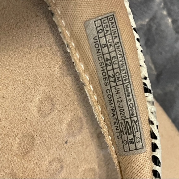 Vionic Davina Toe Post Sandal Womens Size 10 Slip On Flip Flop snakeskin - Picture 2 of 3